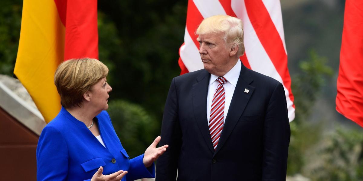 Sin mencionar a Donald Trump, Angela Merkel, la canciller alemana, dijo que los tiempos de confianza con los aliados están terminando.