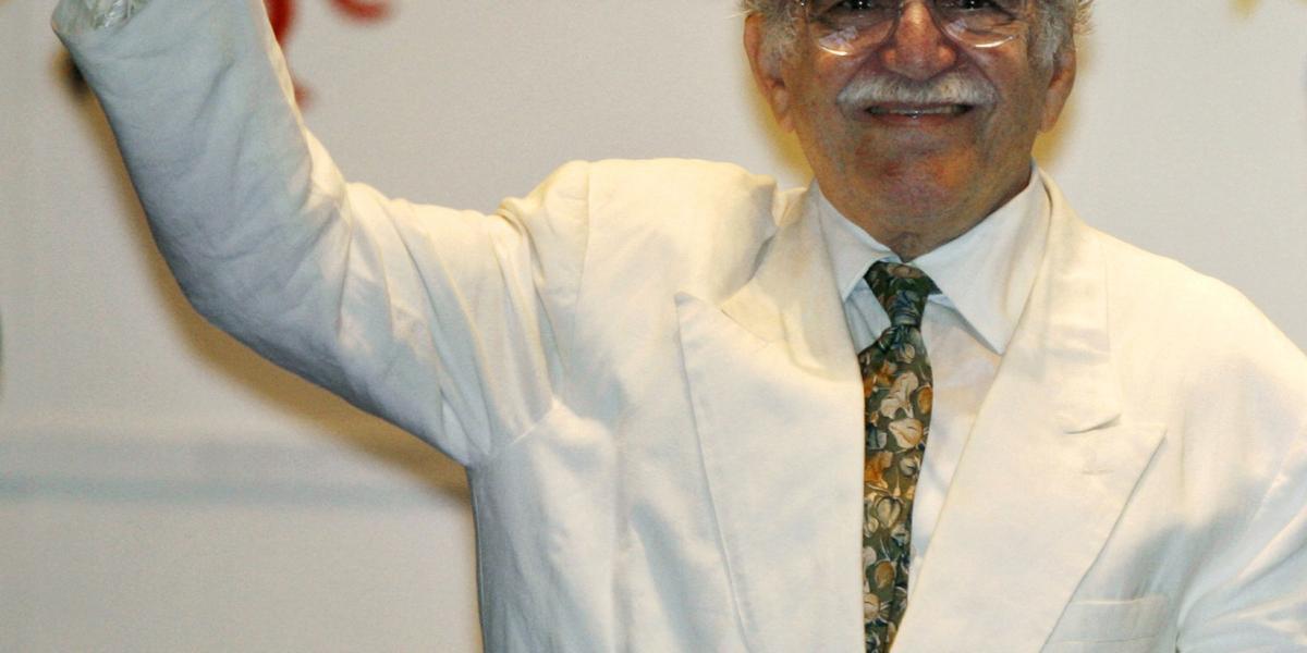 Gabriel García Márquez celebra la edición conmemorativa de 'Cien años de soledad', de la Real Academia Española de la Lengua.