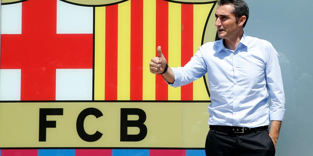 Ernesto valverde, nuevo técnico del FC Barcelona, estuvo este  miércoles en la sede administrativa del club y el jueves firmará su contrato.