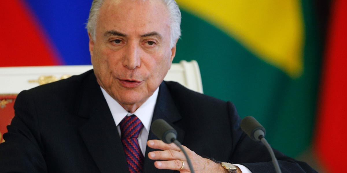 El presidente brasileño, Michel Temer, es acusado, entre otras cosas, de sobornos en el caso Lava Jato.