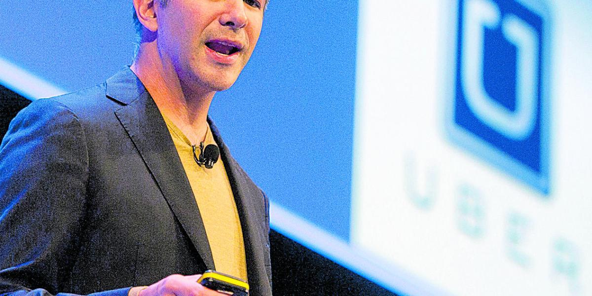 El fundador y exdirector general de Uber, Travis Kalanick, durante una convención del Instituto de Directores en Londres.