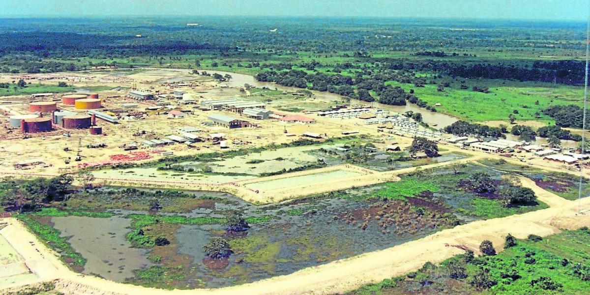Panorámica del campo petrolero Caño Limón, que opera Occidental de Colombia, en Arauca.