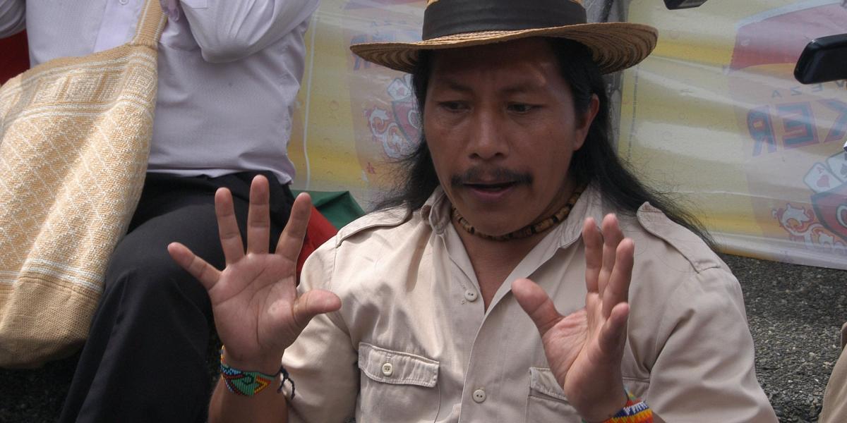 Feliciano Valencia, líder indígena del Cauca.