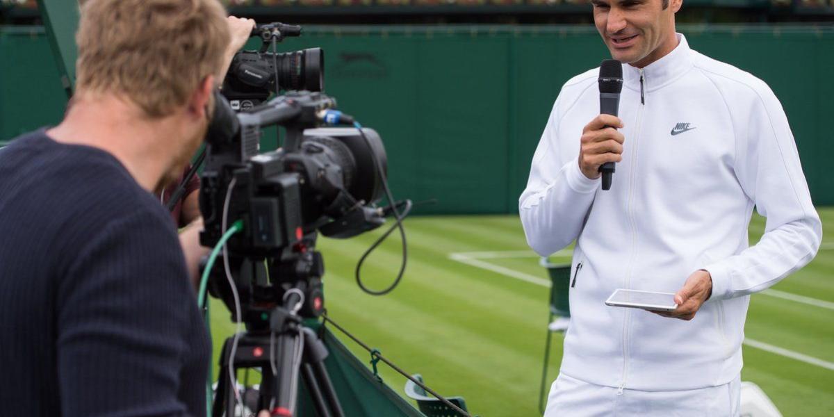 Roger Federer en el previo de Wimbledon