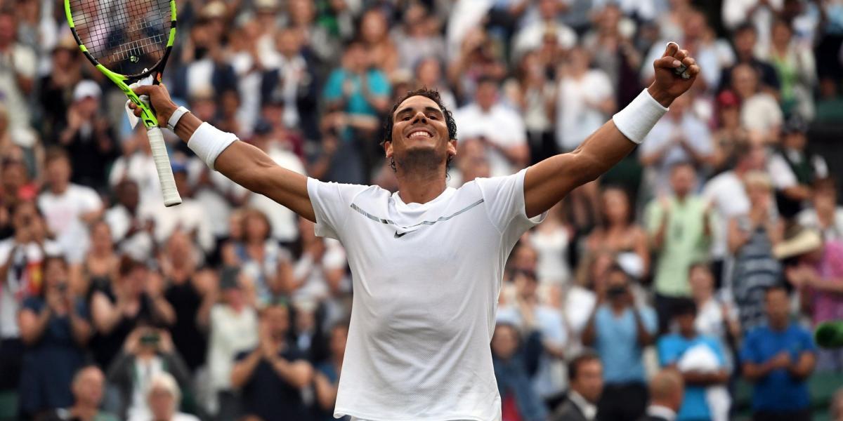 Rafael Nadal celebra su victoria.