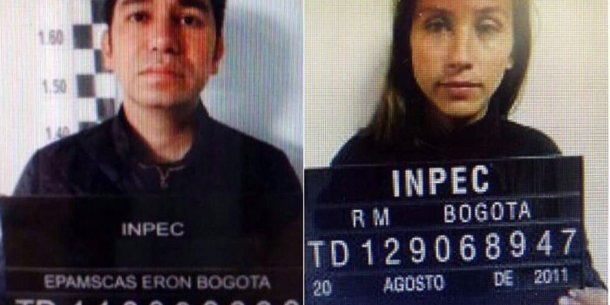 El exfiscal Gustavo Moreno fue ubicado por el Inpec en el pabellón de extraditables de La Picota (Der.) Esta es la foto de la reseña de Carolina Rico que publicó ‘CM&’. La mujer luego fue absuelta ( Izq.)