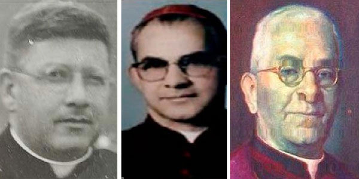El Papa aprobó la beatificación del padre Pedro María Ramírez y el obispo Jesús Emilio Jaramillo (Izquierda y centro), y  las "virtudes heroicas" del arzobispo de Bogotá. Ismael Perdomo (derecha).