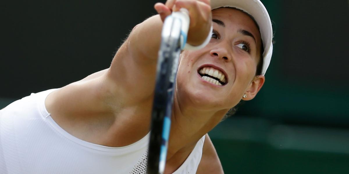 La española Garbiñe Muguruza (foto) se medirá este martes contra la rusa Svetlana Kuznetsova, en su cita de cita de cuartos de final del Abierto de Wimbledon.