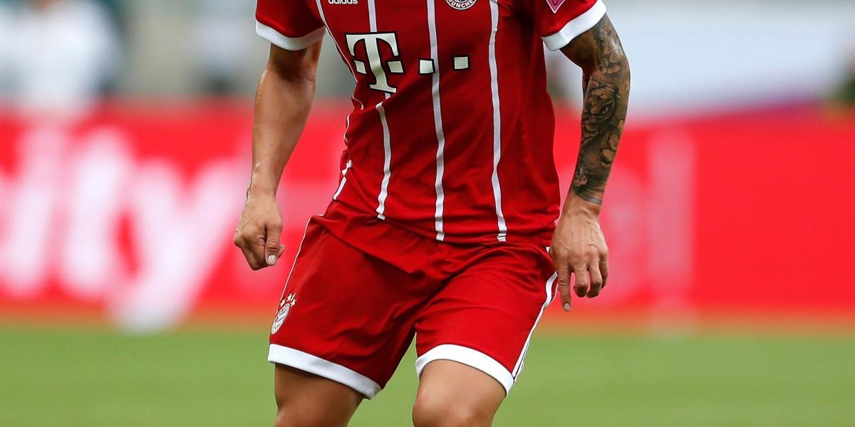 James Rodríguez debutó con el Bayern Múnich.