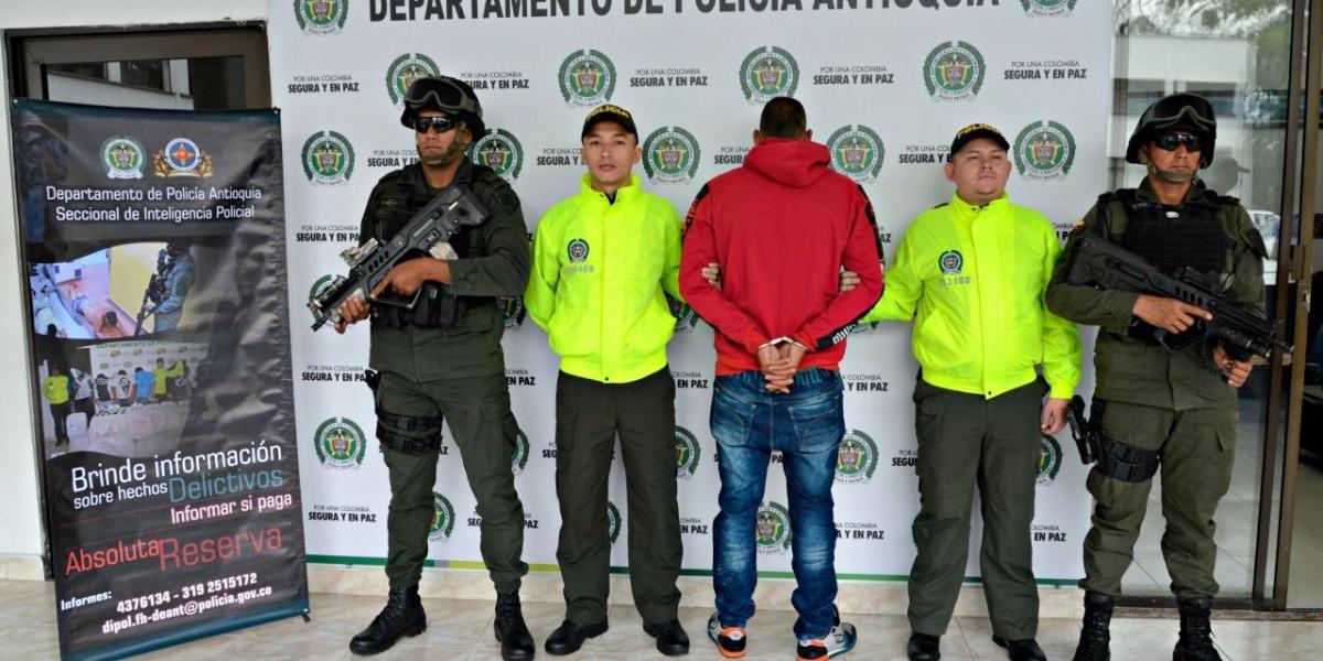 La captura tuvo lugar en el municipio de Cañasgordas, occidente de Antioquia.
