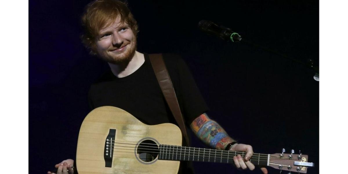 El cantante británico Ed Sheeran, en un concierto que ofreció en Madrid, en el año 2014.