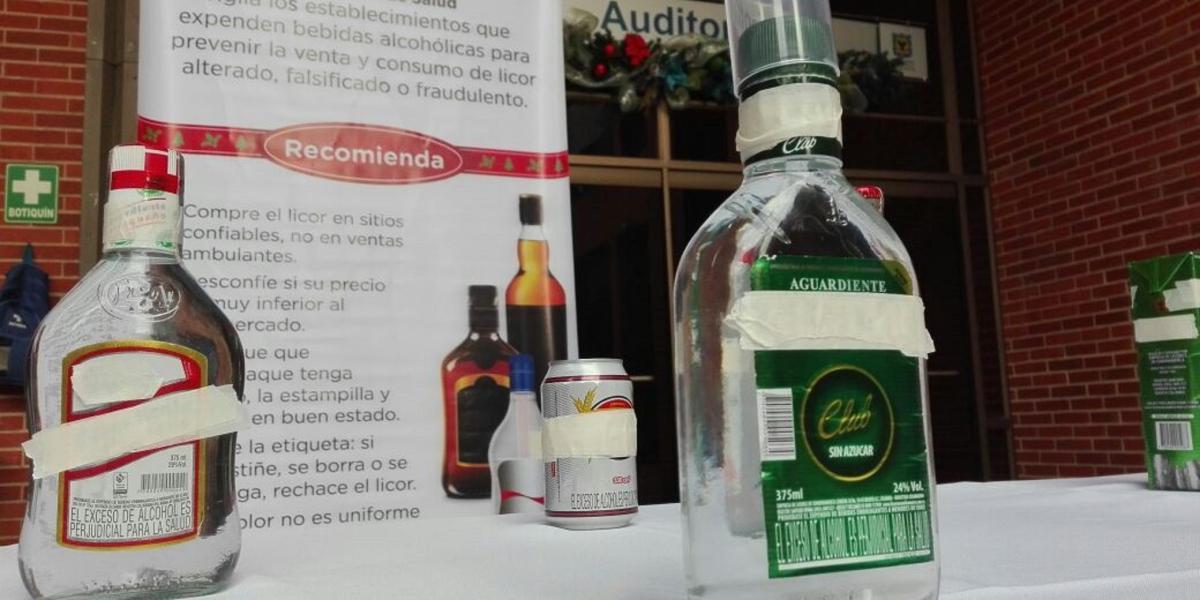 Además del alcohol etílico, más de 28.000 botellas de licor fraudulento fueron incautadas