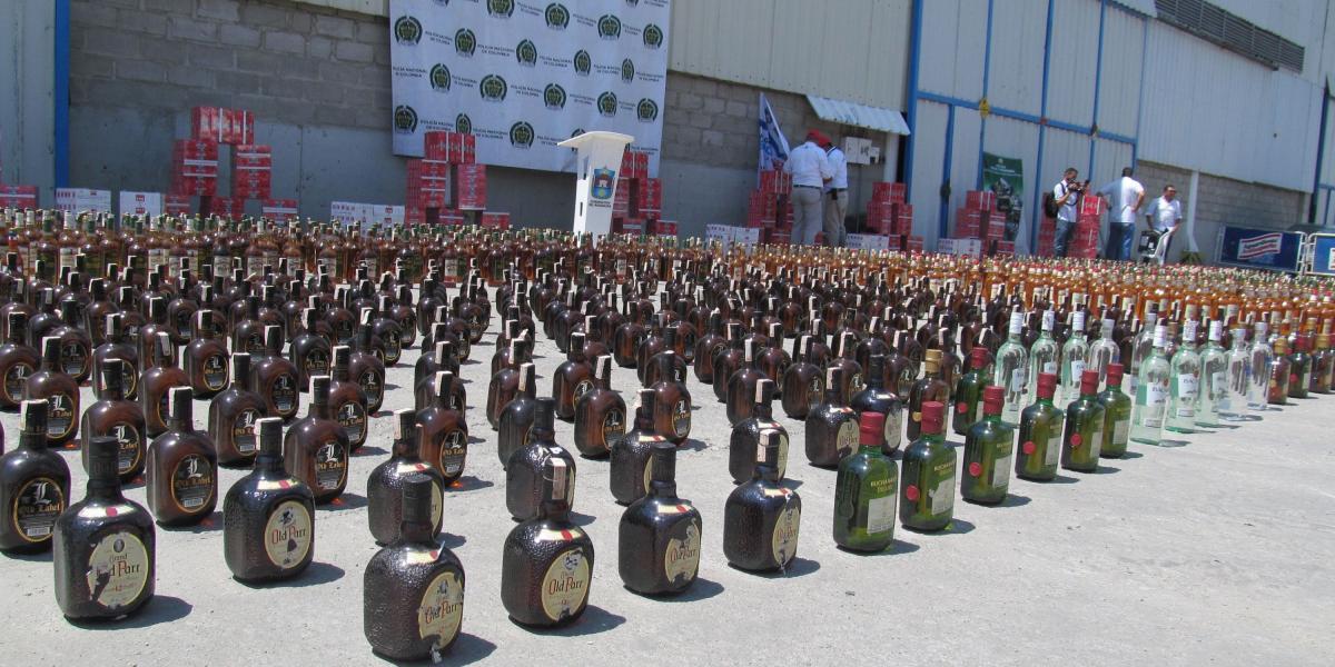 Las botellas de licor de contrabando eran procedentes de Venezuela y de marcas reconocidas como Old Parr y Buchanans.