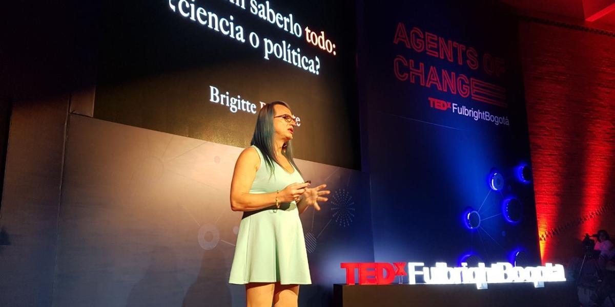 Brigitte Baptiste fue una de las conferencistas principales de TEDxFulbright Colombia.