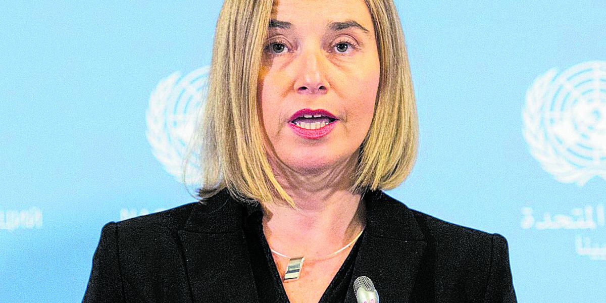 Federica Mogherini, representante para Asuntos Exteriores de la Unión Europea.