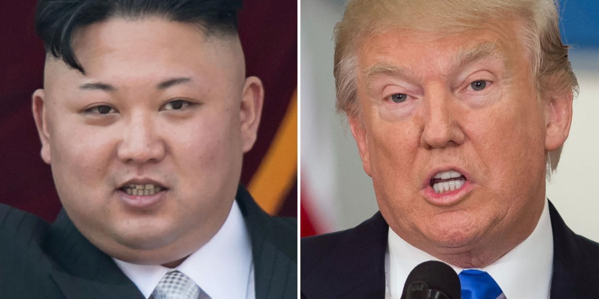 Kim Jong-Un (i.) líder de Corea del Norte y Donald Trump, presidente de Estados Unidos.