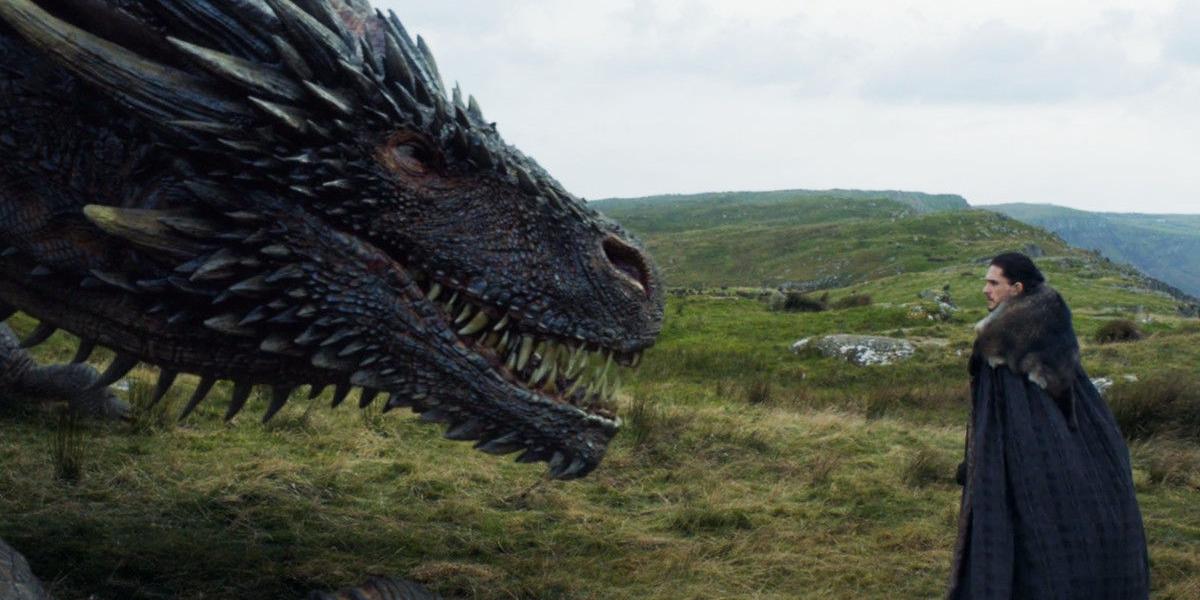 Jon Snow y su encuentro con Drogon.