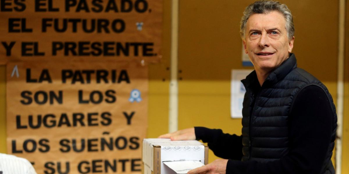 Mauricio Macri, presidente de Argentina, quien obtuvo un buen resultado en las elecciones legislativas del domingo.