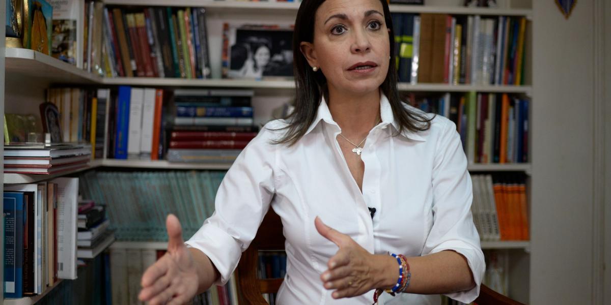 María Corina Machado, dirigente opositora de Venezuela.