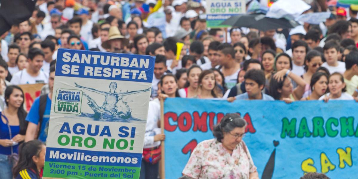 Una marcha contra la explotación minera en el páramo de Santurbán, similar a la de 2013, que movilizó a más de 1.000 personas en Bucaramanga, buscan convocar para el próximo 6 de octubre.