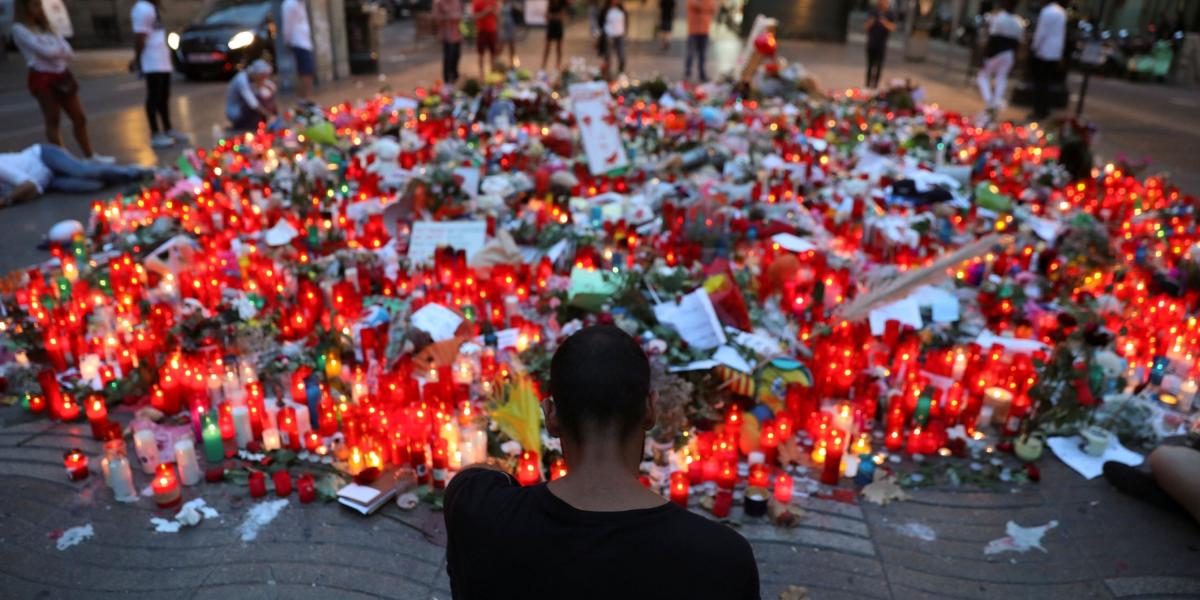 Homenaje a las víctimas de los atentados en Barcelona.