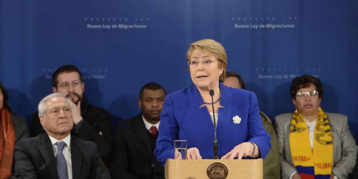 Michelle Bachelet, presidenta de Chile, que concedió asilo político a cinco magistrados venezolanos.