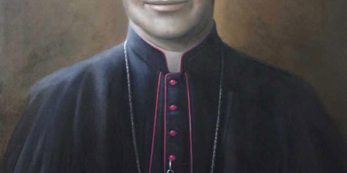 Retrato de monseñor Jesús Emilio Jaramillo Monsalve, quien será beatificado por el papa Francisco en su visita a Colombia.