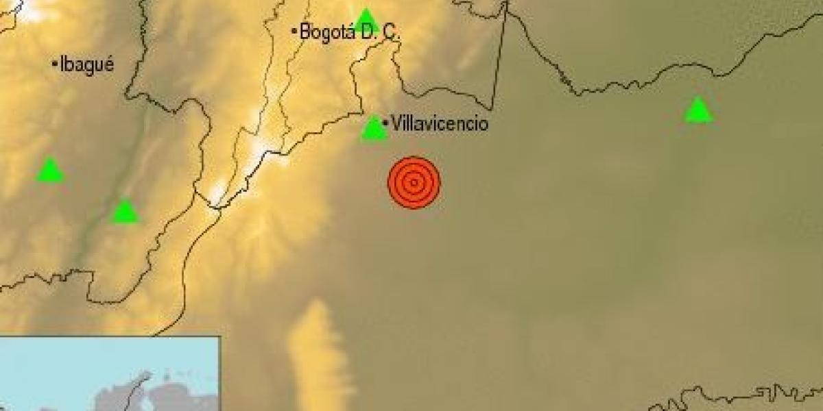 El sismo se registró a 21 kilómetros de la población Castilla la Nueva en el Meta.