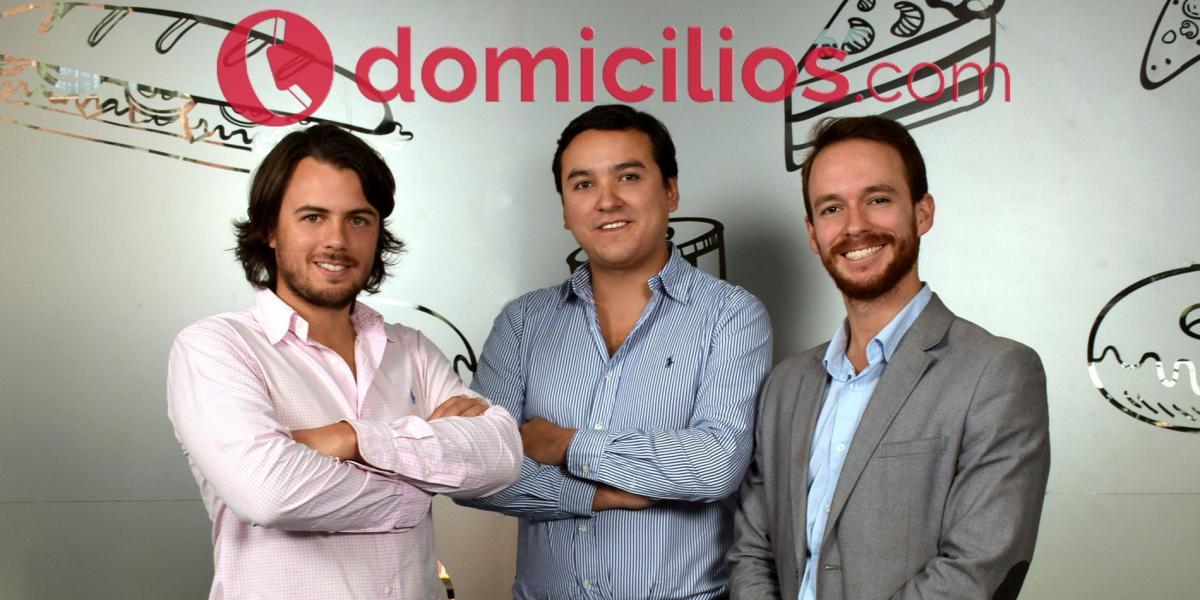 Miguel Mc Allister, José Calderón y Pablo González, creadores de Domicilios.com.