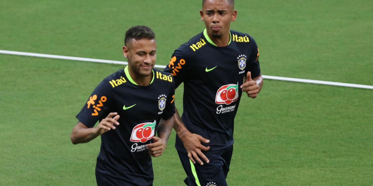Neymar y Gabriel Jesús.