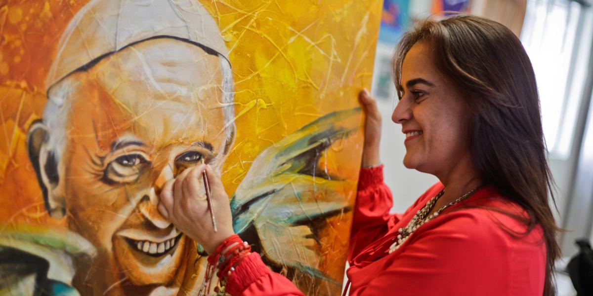 El lienzo será entregado en una reunión privada que sostendrá el obispo de Roma en la parroquia de San Francisco durante su visita a Cartagena, el próximo 10 de noviembre.