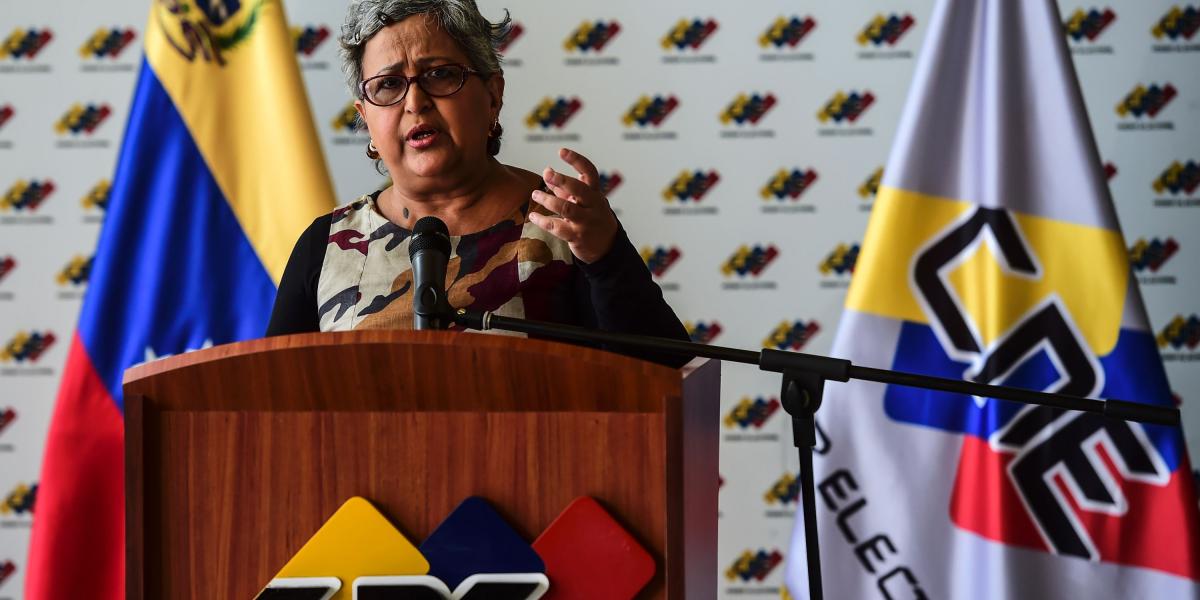 Tibisay Lucena, presidenta del Consejo Nacional Electoral de Venezuela.