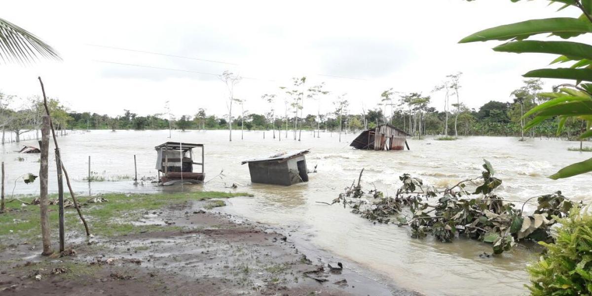 Las fuertes lluvias ocasionaron el desbordamiento de ríos y la inundación de varias zonas.