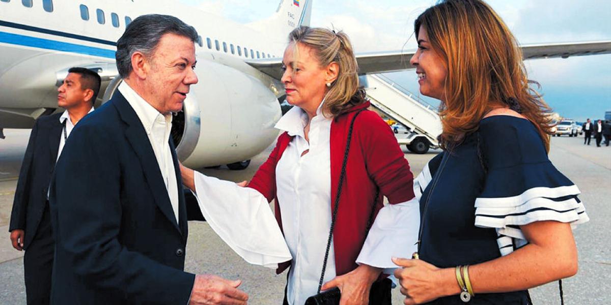 El sábado pasado, el presidente Santos fue recibido en Nueva York por la embajadora ante Naciones Unidas, María Emma Mejía.
