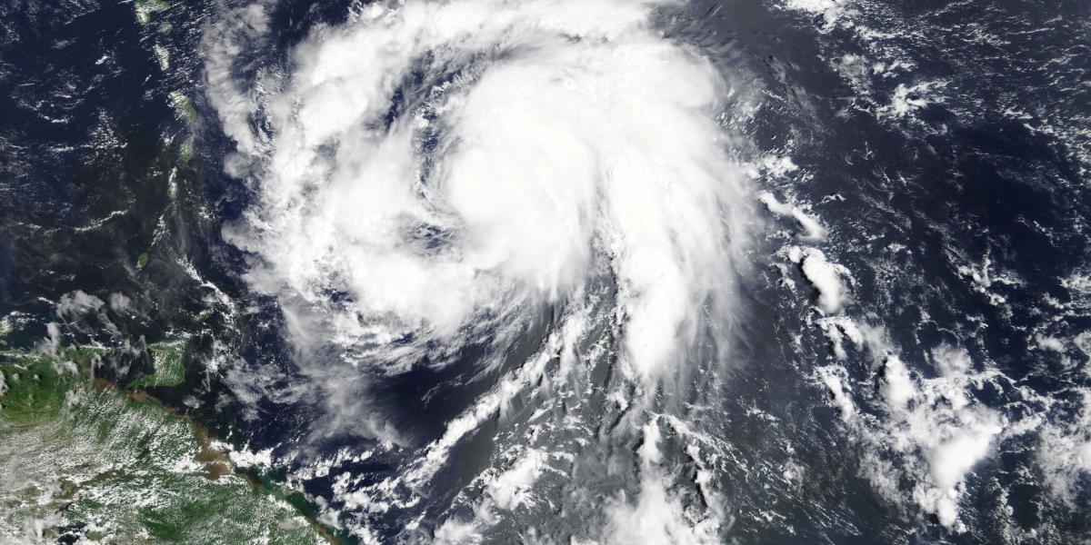 Vista del huracán María el 17 de septiembre de 2017.