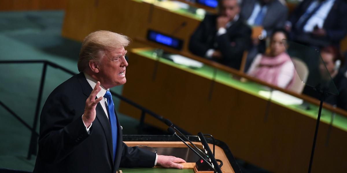 Donald Trump, presidente de Estados Unidos, hizo énfasis en la amenaza de Corea del Norte en la Asamblea General de la ONU.