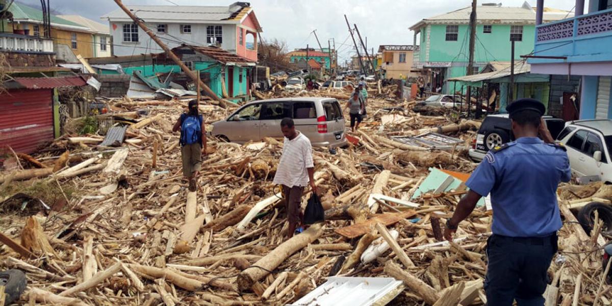 La isla caribeña de Dominica quedó devastada tras el paso del huracán María.
