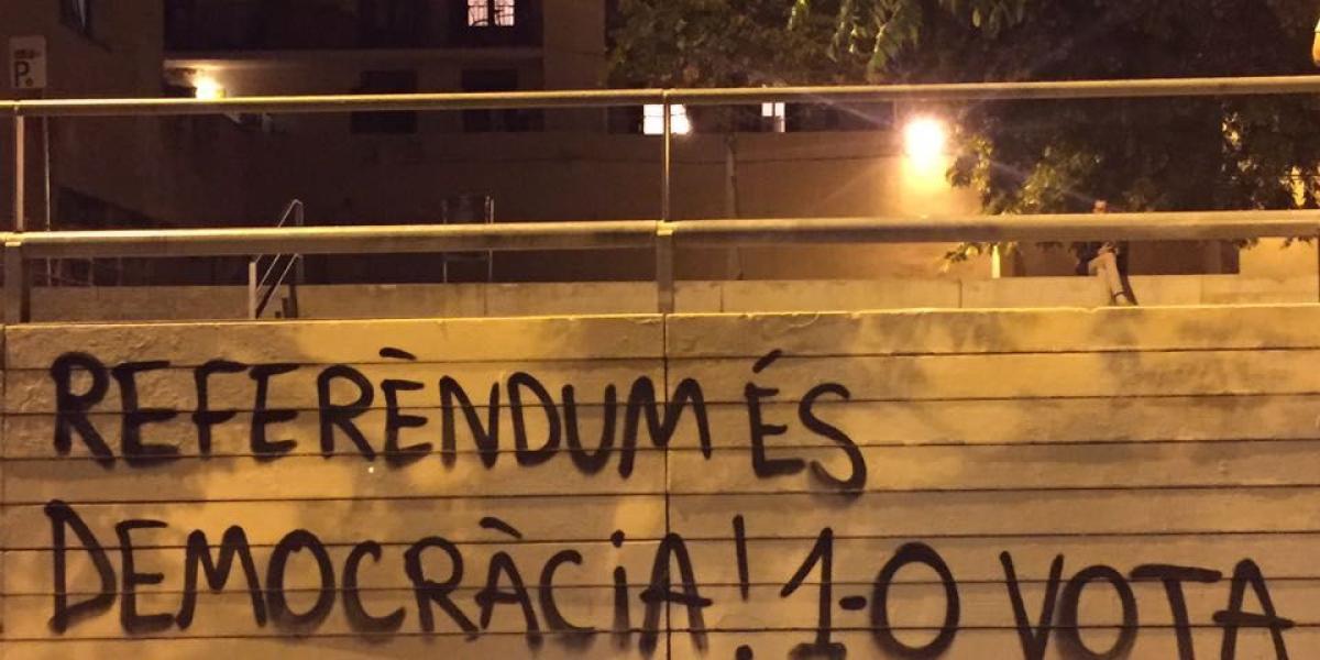 Así lucen las calles de Barcelona antes del referendo en el que Cataluña busca independizarse de España.