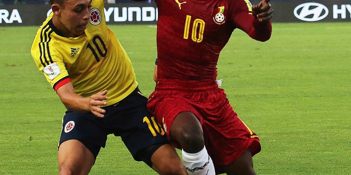 Colombia 0-1 Ghana, primer partido de la fase de grupos del Mundial Sub 17 de India.