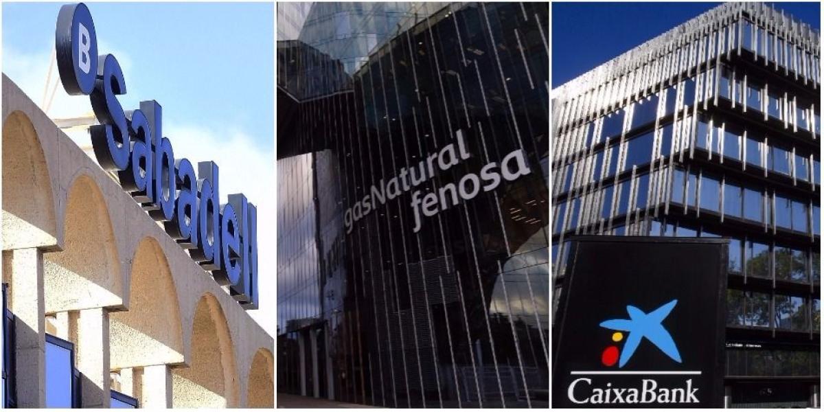 Banco Sabadell, Gas Natural Fenosa y CaixaBank en el listado.