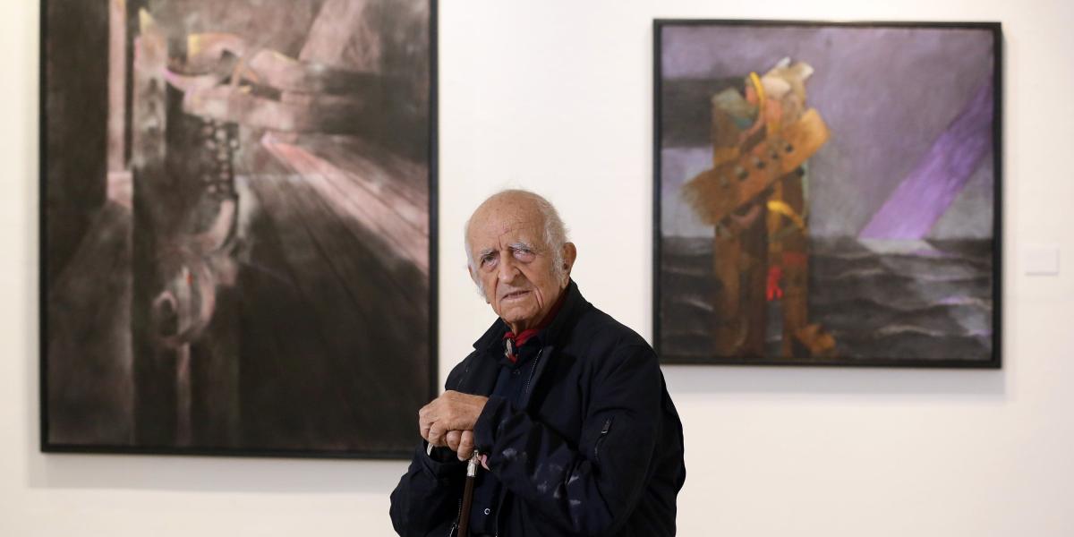 El maestro peruano  Fernando de Szyszlo expone su obra "Trashumantes" en la Galería Sextante.