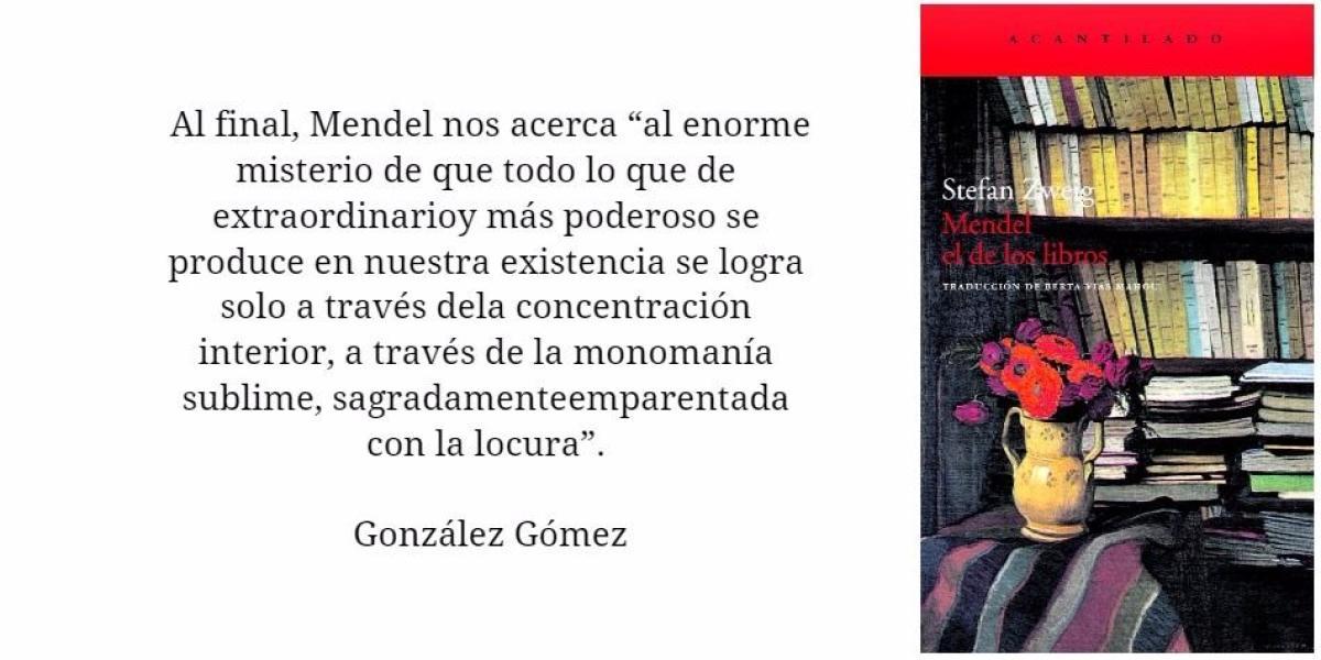 'Mendel el de los libros' recomendado de LECTURAS de Octubre.