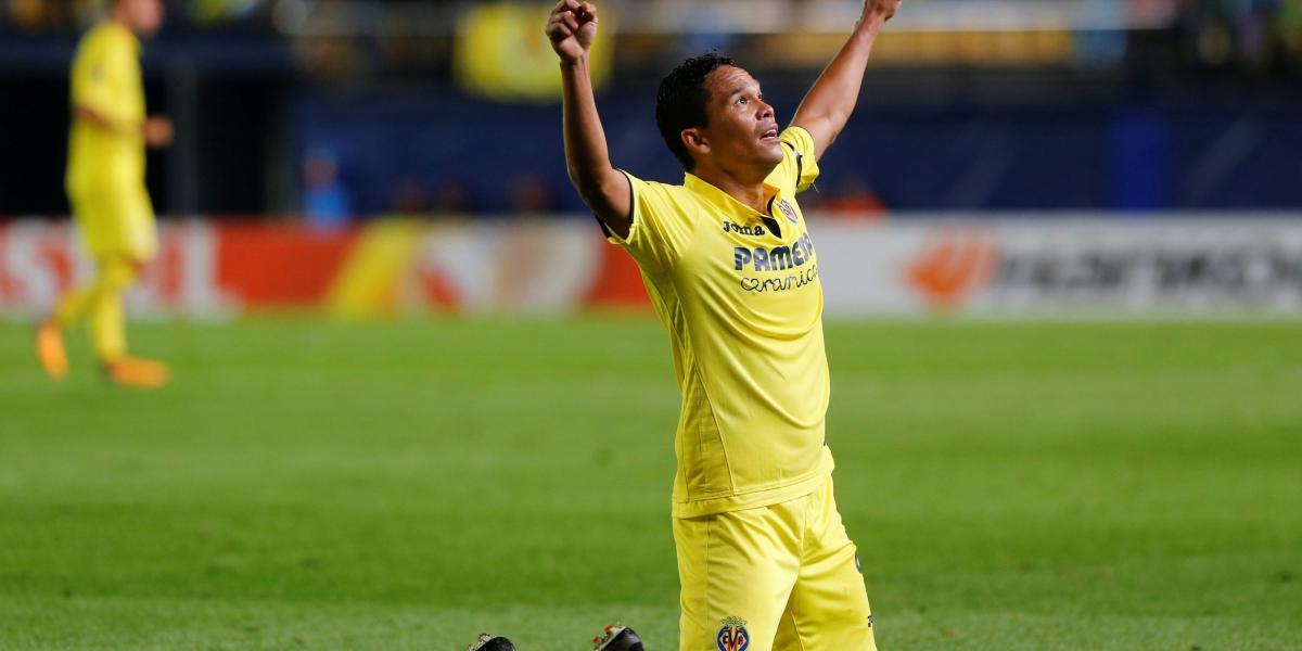 El atacante colombiano Carlos Bacca anotó su primer gol con el Villarreal en la Liga de Europa.
