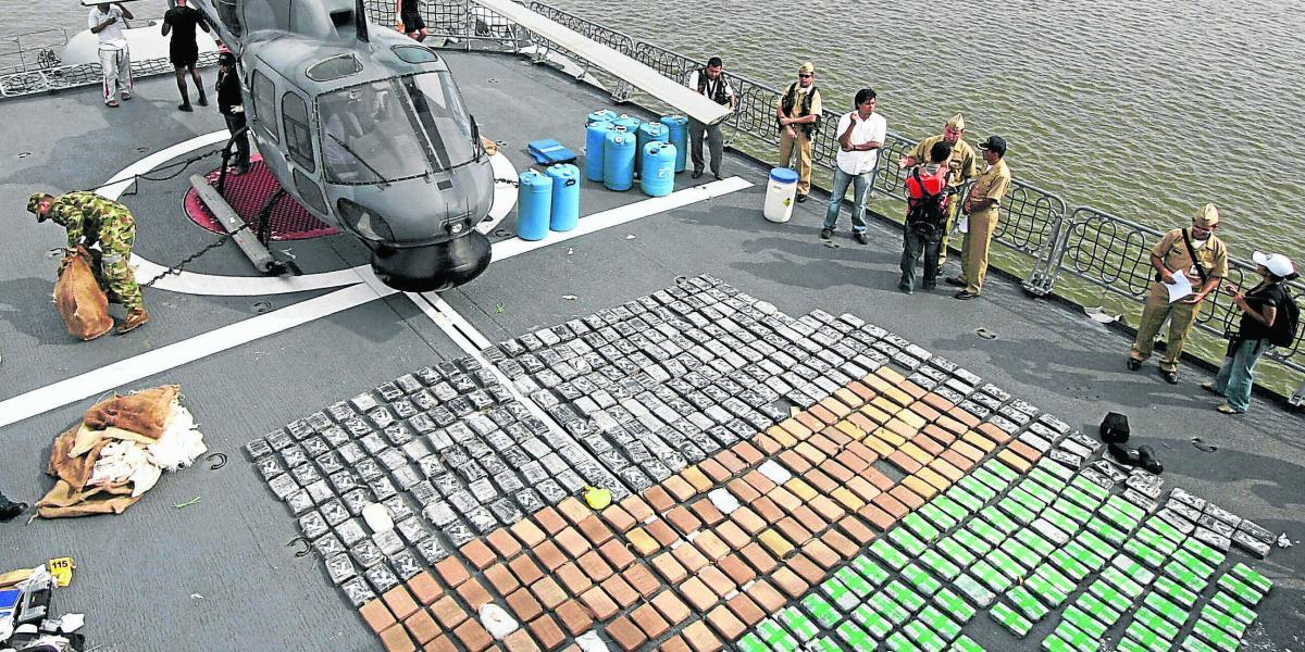 Más de media tonelada de cocaína incautada en Cartagena, en 2009.