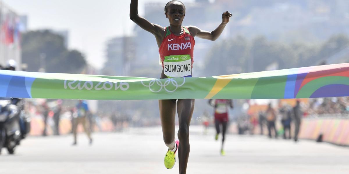 Jemima Sumgong, atleta keniana.