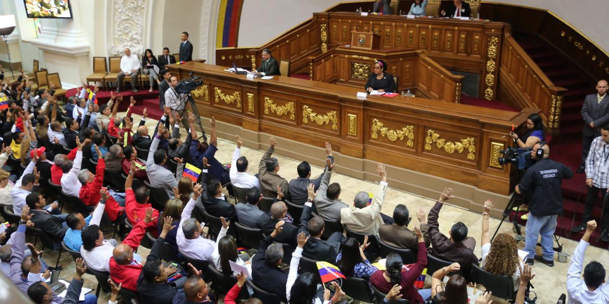 La Asamblea Nacional Constituyente en sesión para votar por la aprobación de la "Ley contra el Odio".