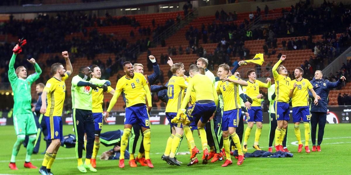 La Selección de Suecia eliminó a Italia tras el repechaje europeo por un cupo a Rusia 2018.