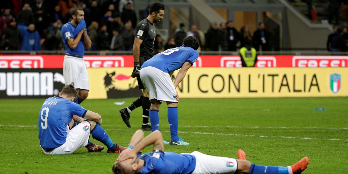 Los jugadores de la selección de Italia se llevaron un trago amargo. Su decepción fue total, tras la eliminación al Mundial de Rusia 2018.