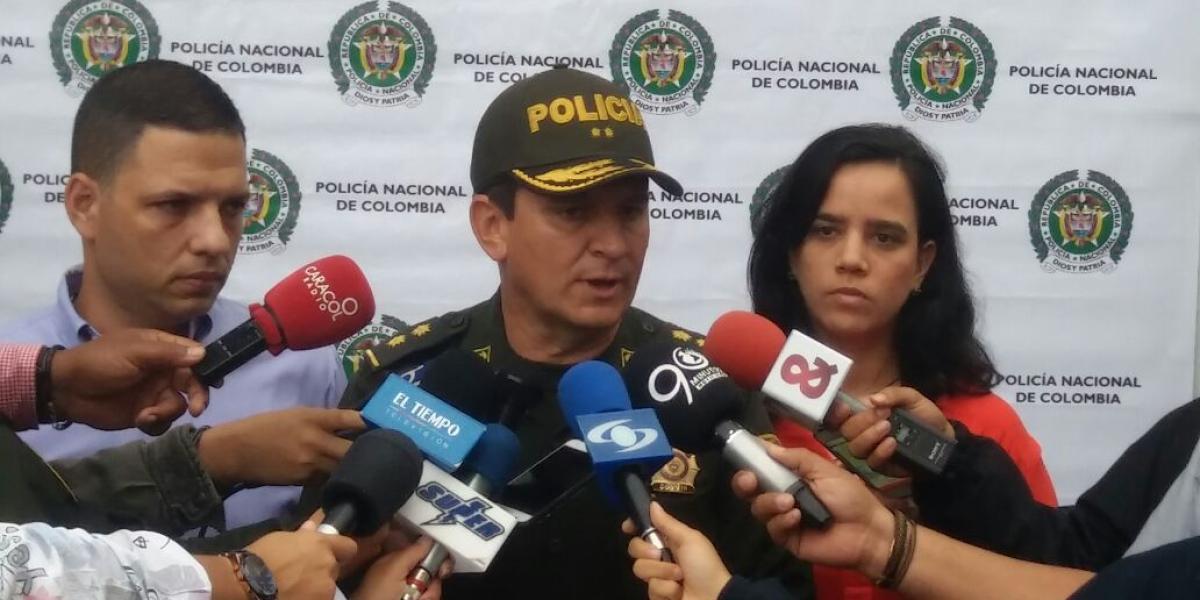 El comandante de la Policía, brigadier general Hugo Casas, informó sobre la captura a este joven con antecedentes penales.
