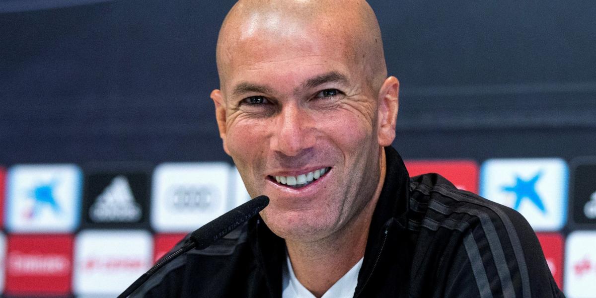 Zinedine Zidane, durante la rueda de prensa previa al clásico contra el Atlético de Madrid.